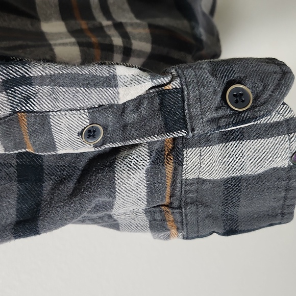 Jachs Men's Shirt Plaid Long Sleeve Heavyweight Flannel Button Up Shacket Sz L - Picture 5 of 12